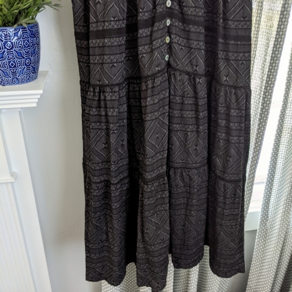 Carly Jean Los Angeles Bohemian / Western / Prairie /  Tiered Maxi Prairie Dress - Picture 4 of 16